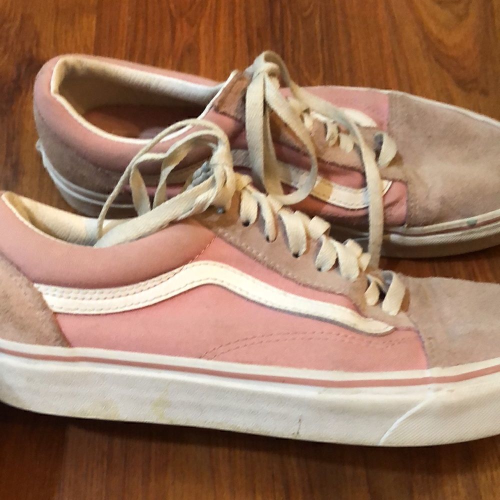 Vans Pink white Canvas and suede